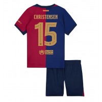 Maglia Calcio Barcelona Andreas Christensen #15 Prima Divisa Bambino 2024-25 Manica Corta (+ pantaloncini)